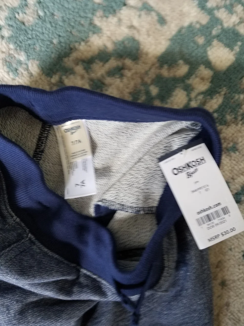 OshKosh B'gosh Boys 7 Blue Pants NWT